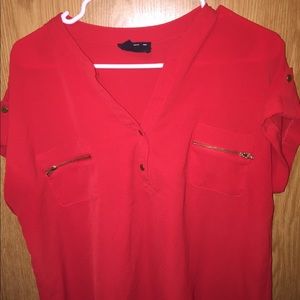 Red blouse